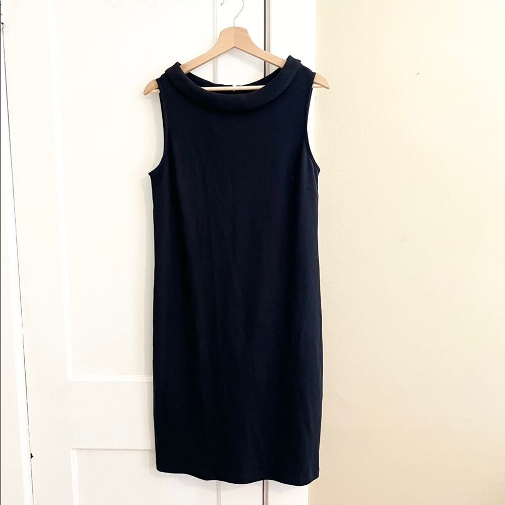 Talbots dress NWT navy blue portrait picture collar